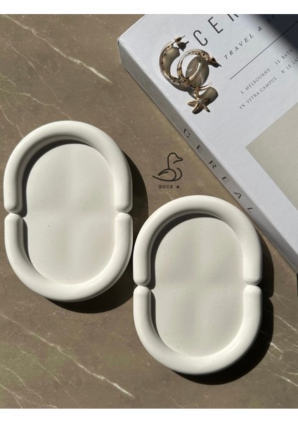 Bulut Oval 2'li Dekoratif Tabak/obje