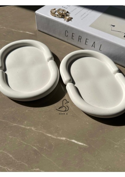 Bulut Oval 2'li Dekoratif Tabak/obje