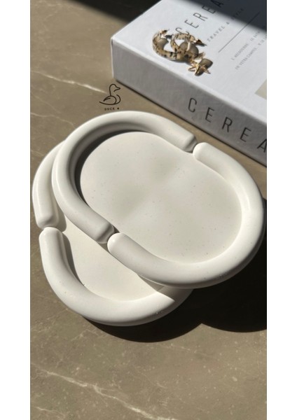 Bulut Oval 2'li Dekoratif Tabak/obje