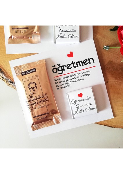 Öğretmenler Günü Hediye Kahve Çikolata Hediyelik 15 Adet