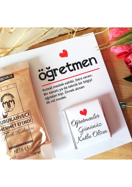 Öğretmenler Günü Hediye Kahve Çikolata Hediyelik 15 Adet modelleri