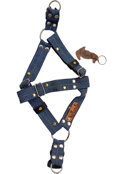 Köpek Göğüs tasması minik ırk Lacivert Kot Göğüs ölçüsü:25-45cm ayarlamalı 1-7 kg dog harness GT2-29 fiyatları