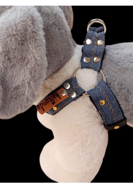 Köpek Göğüs tasması minik ırk Lacivert Kot Göğüs ölçüsü:25-45cm ayarlamalı 1-7 kg dog harness GT2-29 fırsatları