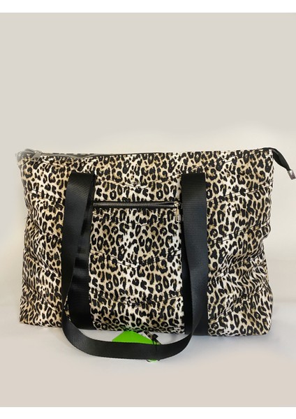 Bagglow Mint Kumaş Leopar Desenli Büyük Boy Çanta fiyatları