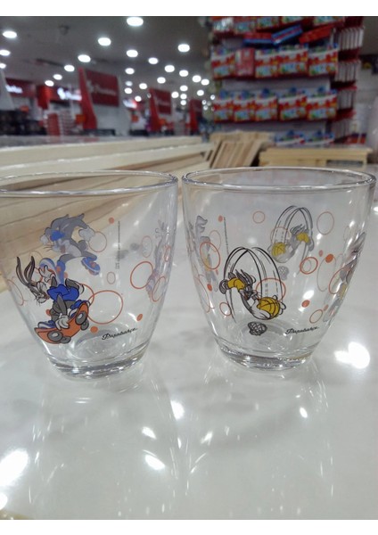 Bugs Bunny Baskılı 2'li Cam Bardak