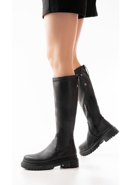 812-2291 Siyah Fermuarlı Günlük Kadın Çizme fırsatları