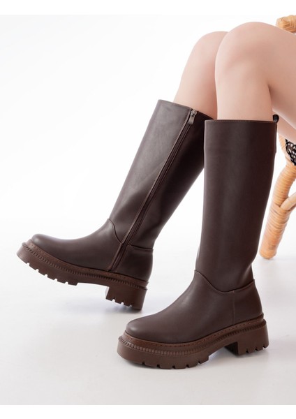 236-340 Kahverengi Fermuarlı Günlük Kadın Çizme fiyatları