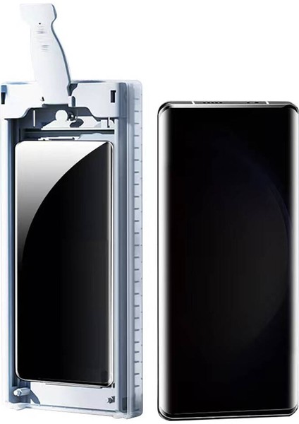 Galaxy S22 Ultra Uygulama Aparatlı 6in1 Easy Privacy Body Ekran Koruyucu-Siyah
