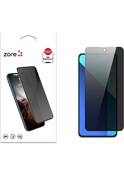Xiaomi Redmi Note 13 4g New 5d Privacy Temperli Ekran Koruyucu