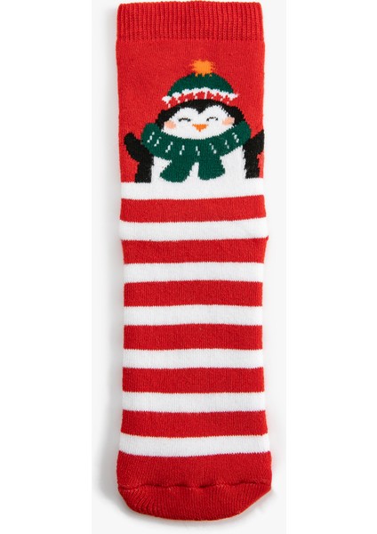 Soket Çorap Penguen Baskılı Yılbaşı Temalı fiyatları