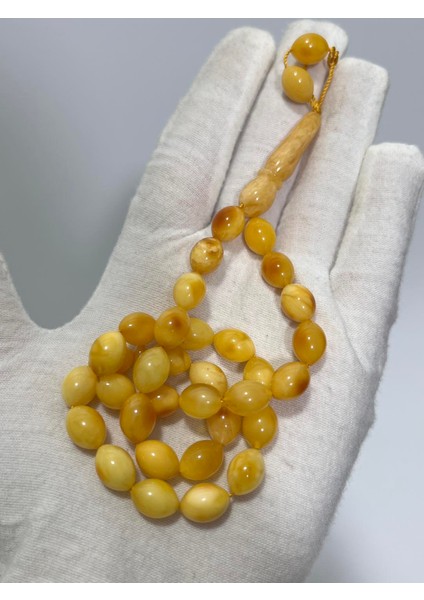 Doğal Kaya Damla Kehribar Tesbih 33LÜK 13,75 Gram modelleri
