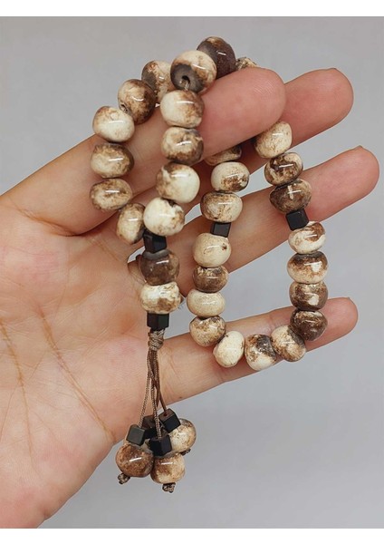 Anadolu Toprağı Serisi 33’lük Kahverengi Renk Seramik Boncuk Tesbih 8-9mm (54308) indirimleri