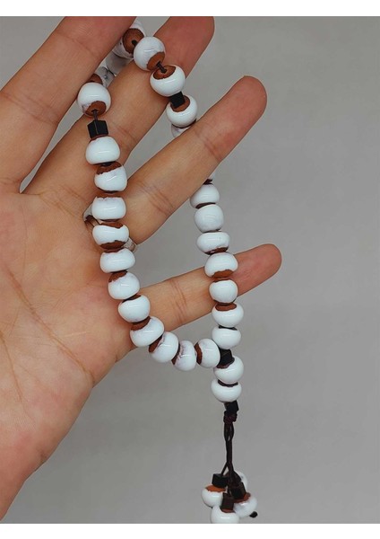 Anadolu Toprağı Serisi 33’lük Beyaz Renk Seramik Boncuk Tesbih 8-9mm (54280) fiyatları