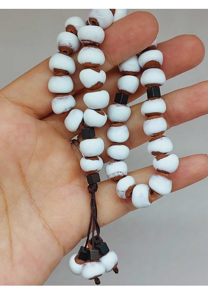 Anadolu Toprağı Serisi 33’lük Beyaz Renk Seramik Boncuk Tesbih 8-9mm (54280) indirimleri