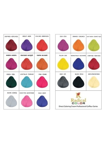 Radıcal Color Saç Boyası 250ML Lila