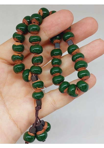 Anadolu Toprağı Serisi 33’lük Yeşil Renk Seramik Boncuk Tesbih 8-9mm (54264) indirimleri