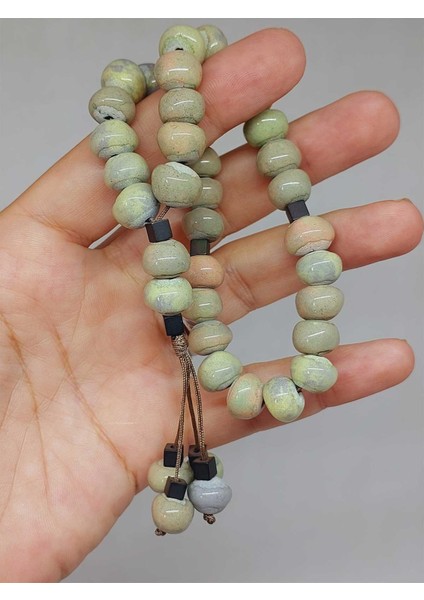 Anadolu Toprağı Serisi 33’lük Yeşil Renk Seramik Boncuk Tesbih 8-9mm (54230) indirimleri