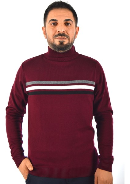 Çizgili Balıkçı Yaka Triko Kazak fiyatları