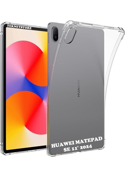 Huawei Matepad Se 11 Inç Kılıf Şeffaf Köşe Korumalı Crystal Clear Silikon Kapak AGS6-W00 AGS6-W09