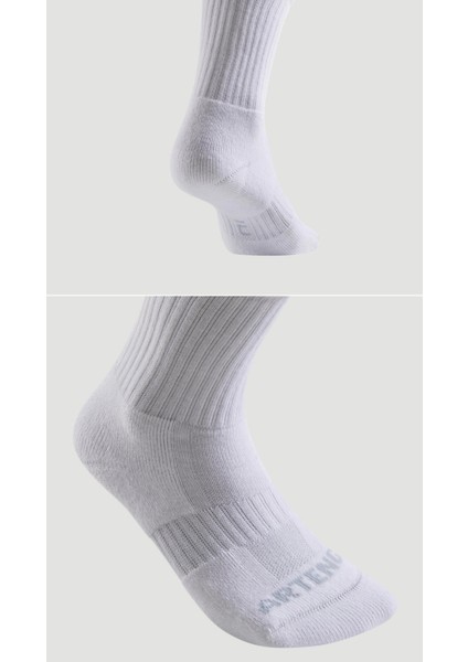 Artengo Uzun Konçlu Tenis Çorabı - 3'lü Paket - Beyaz - Rs 500