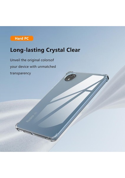 Xiaomi Redmi Pad Se 8.7 Inç Kılıf Şeffaf Köşe Korumalı Crystal Clear Silikon Arka Kapak