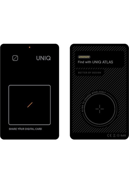 Atlas Serisi Nfc Find My Destekli Dijital Göstergeli Kablosuz Şarjlı Dijital Kart