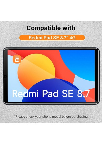 Xiaomi Redmi Pad Se 128GB 6gb Ram 8.7'' 2024 Nano Kırılmaz Ekran Koruyucu Şeffaf Esnek Cam Tam Uyum