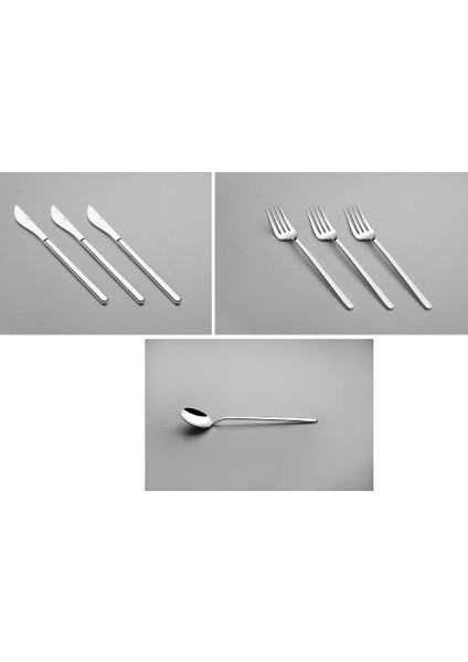 Sofia Kahvaltılık Çatal Kaşık Bıçak Seti 18 Parça Kahvaltı Takımı