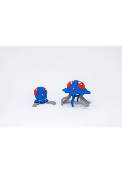 Tentacool - Tentacruel Pokemon 3D Model Evrim 2li Tüm Set