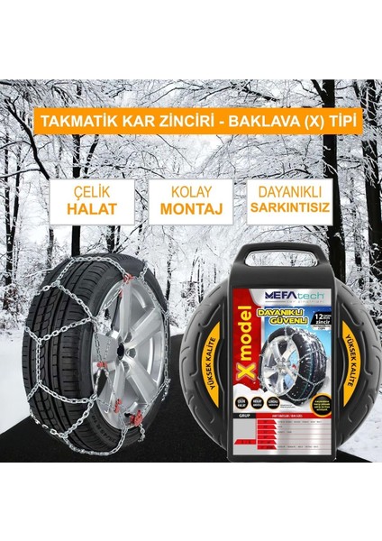 Kar Lastik Zinciri 235/60R16 Binek Suv x Tipi Takmatik Kolay Montaj