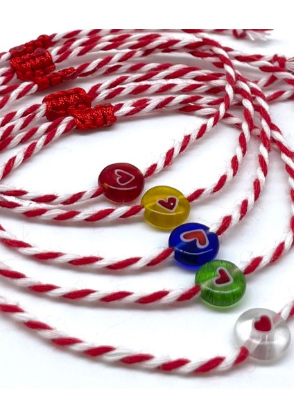 5'li Kartlı Jelatinli Yılbaşı Hediyelik Kalpli Marteniçka Bilekliği Seti fiyatları