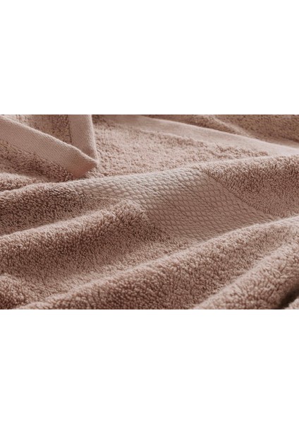 Kahverengi 70X140 Çizgili Pamuk Yumuşak Banyo Duş Havlusu Bir Adet