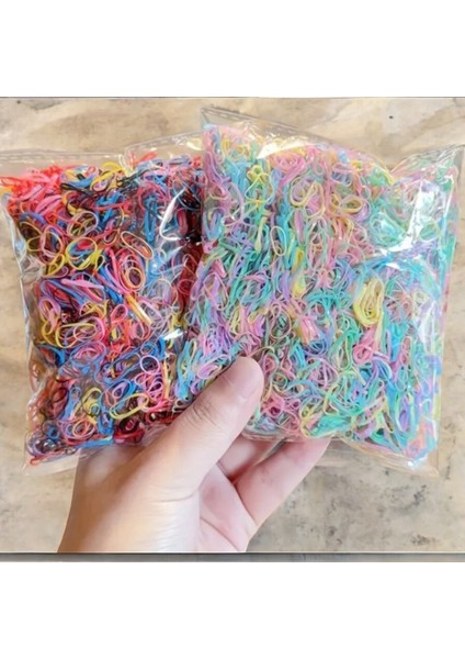 Tek Kullanımlık Renkli Mini Lastik Toka 500 Adet