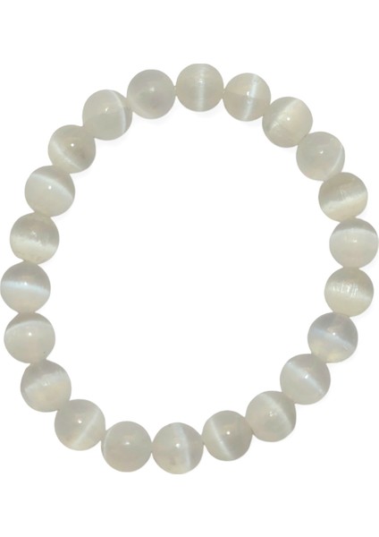 Selenit 8 mm Doğal Taşa Bileklik