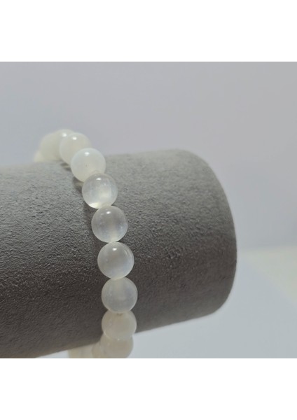 Selenit 8 mm Doğal Taşa Bileklik modelleri