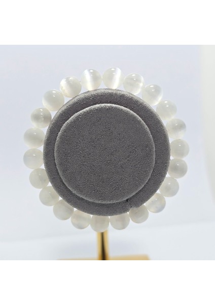 Selenit 8 mm Doğal Taşa Bileklik fırsatları