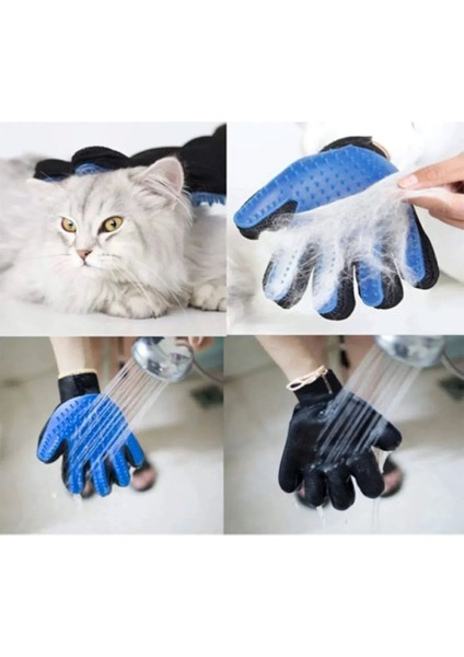 Krizantem 2 Adet Kedi Köpek Tüy Toplayıcı Masaj Yapıcı Tarama Eldiveni