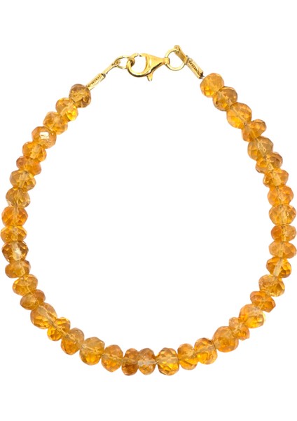 Sitrin 3-4 mm Doğal Taş Bileklik