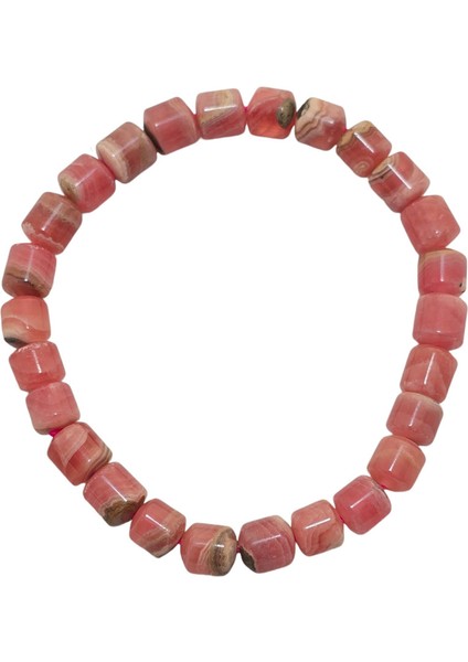 Rodokrozit Boru Kesim Doğal Taş Bileklik
