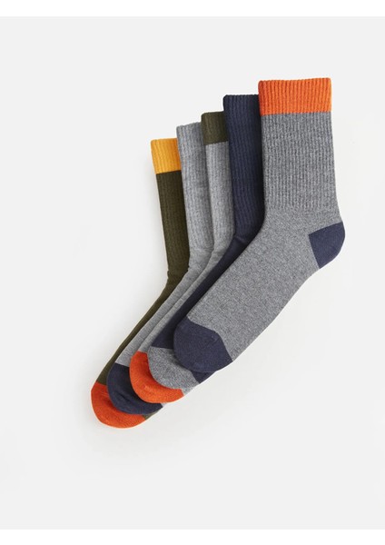 Lcw Accessorıes Karışık Renk Ipliği Boyalı Erkek Soket Çorap 5'li