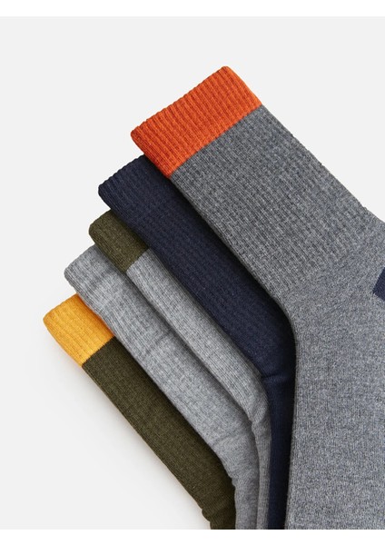Lcw Accessorıes Karışık Renk Ipliği Boyalı Erkek Soket Çorap 5'li