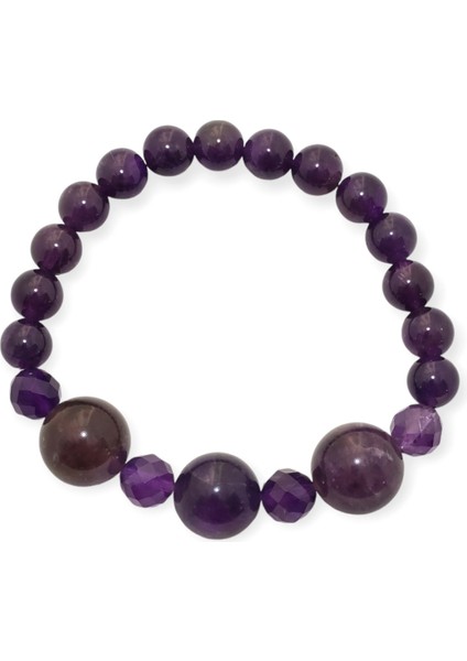 Ametist Özel Tasarım Doğal Taş Bileklik