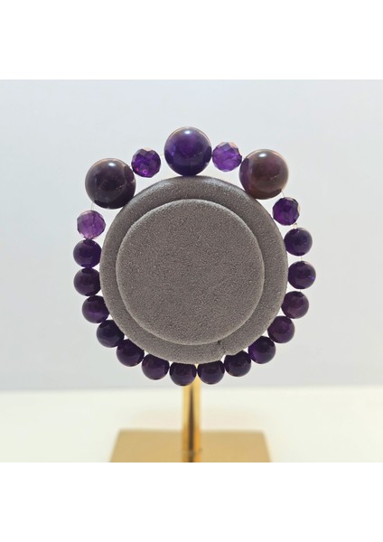 Ametist Özel Tasarım Doğal Taş Bileklik modelleri