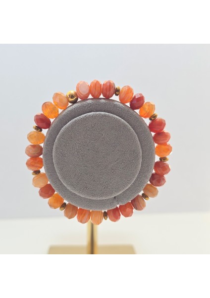 Akik-Hematit Özel Tasarım Doğal Taş Bileklik modelleri