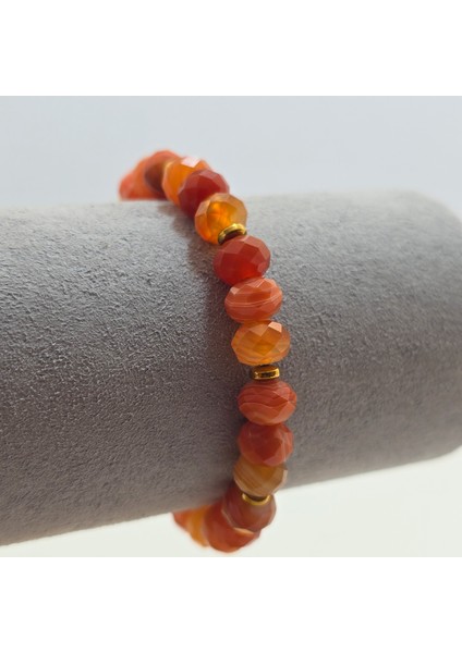 Akik-Hematit Özel Tasarım Doğal Taş Bileklik fırsatları