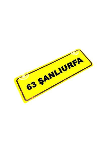 63 SANLIURFA Yazılı Sarı Dekor Plaka Sök Tak Pratik yeni nesil