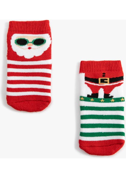 2'Li Yılbaşı Baskılı Havlu Soket Çorap Seti fiyatları