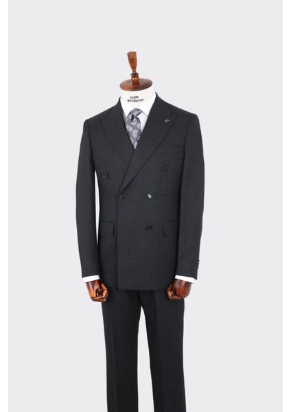 Kırlangıç Yaka Kruvaze Erkek Takım ELBISE-KAX1256S fiyatları