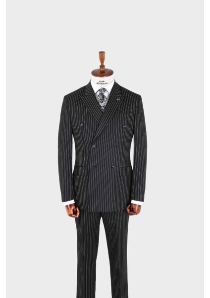 Kırlangıç Yaka Kruvaze Erkek Takım ELBISE-KAX1270W