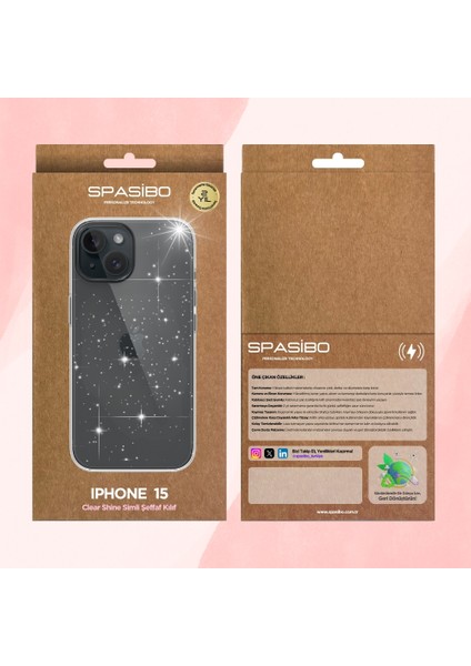 Apple iPhone 15 Clear Shine Şeffaf Kılıf